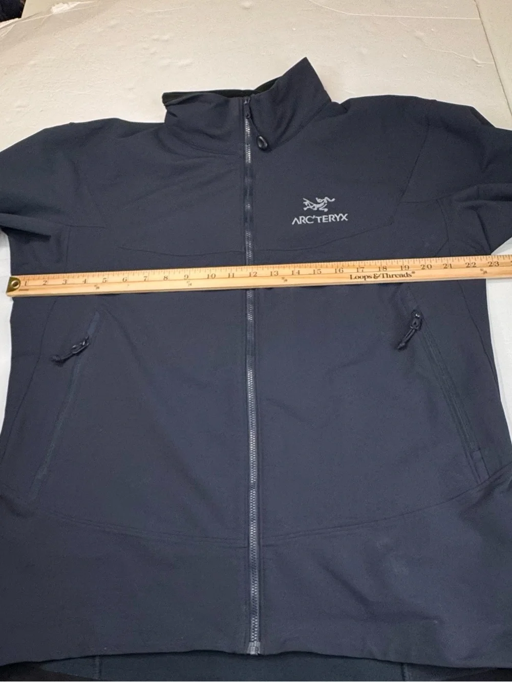 Arc'teryx Gamma LT Jacket Men Large Blue Lightweight Soft Shell Full Zip Hiking